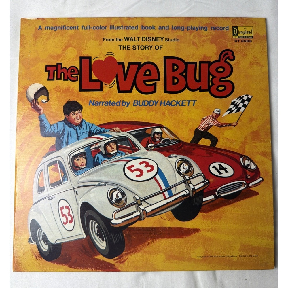 Buddy Hackett ♫ The Story of The Love Bug ♫ Rare 1969 Disneyland Orig. Vinyl LP